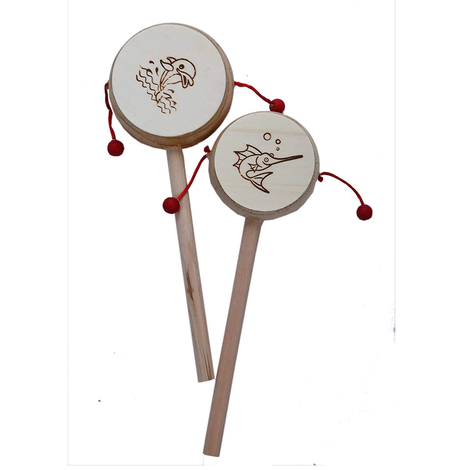 Jtku Handicraft Wooden damru Toy - Kids Musical Instrument Beautiful Handcrafted Set of 1 Gift idea | Fun Stuff for Kids-Brown (B09TPN6X6T) Amazon Price History, Amazon Price Tracker
