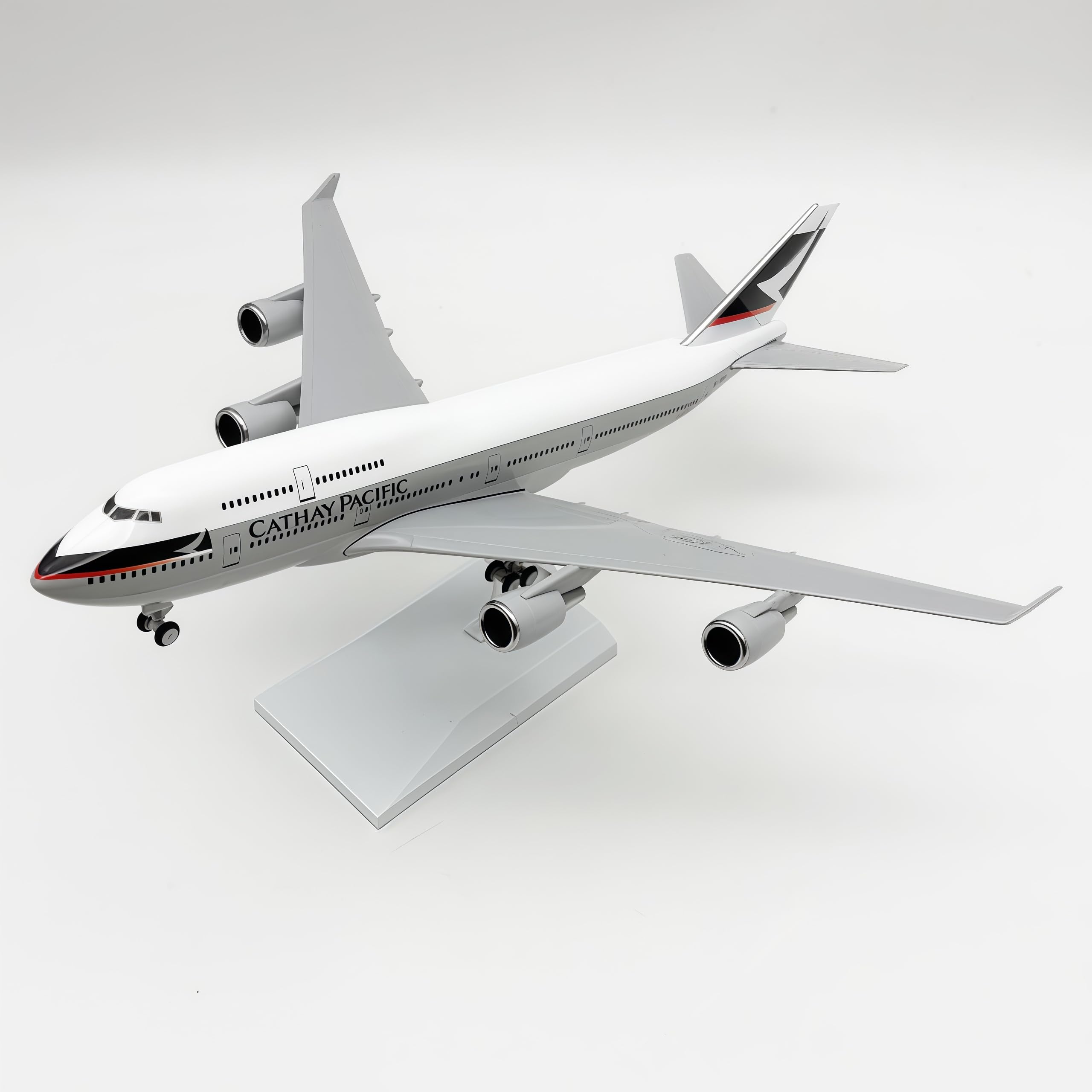 Lgsrsnxhtx B747 Plane Model 30Cm Model Plane 1/200 Diecast Metal Airplane Model Cathay Pacific B747 With Stand Aircraft Collectible For Aviation Enthusiasts,Desktop Decor Gift For Adult