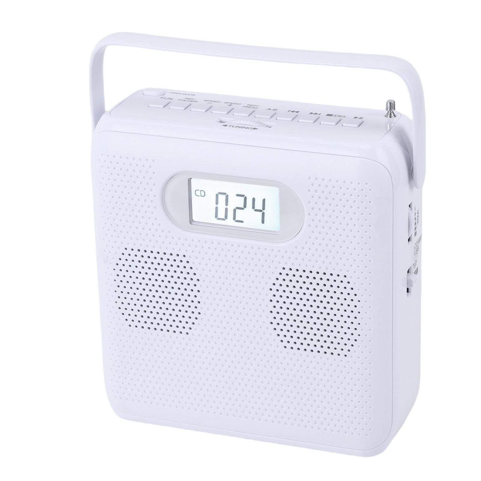 Fabater Przenośny Odtwarzacz CD, Domowy Odtwarzacz Muzyki CD do Samochodu, Obsługa Radia FM USB AUX MP3, Głośniki HiFi