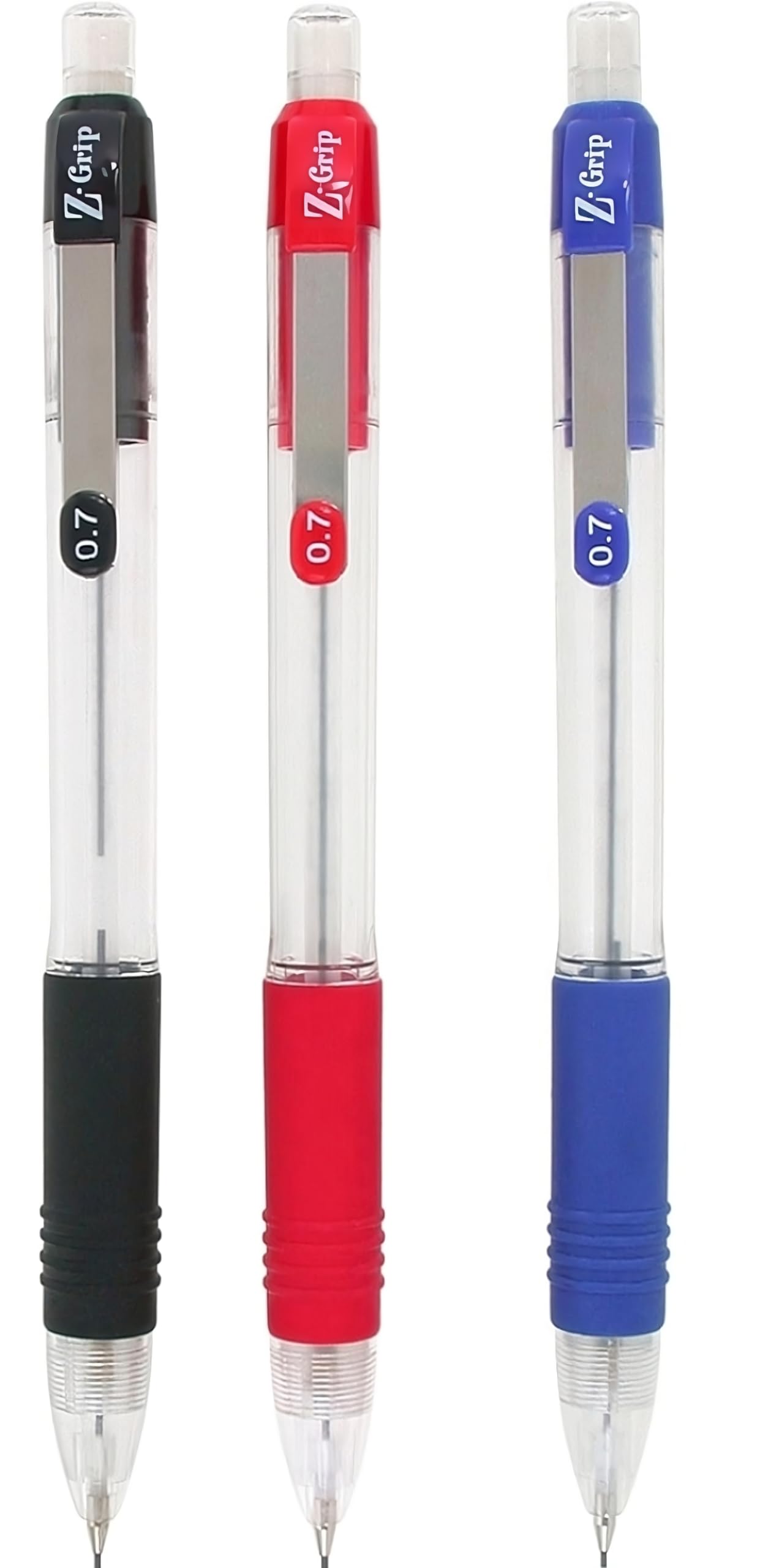 Zebra Z-Grip Mechanical Pencil, 0.7mm Point Size, Assorted Grip Colors, 1-Count