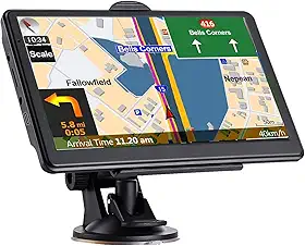 Navegação GPS para carro, mapa mais recente de 2025, tela sensível ao toque de 7 polegadas com sistema de navegação de voz real falada passo a passo para carros, navegação por satélite GPS de veículo