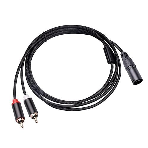 Miniatura 10 de Seefeful Cable de conexión doble RCA a XLR macho en Y, desequilibrado 2 conectores RCAteléfono a 1 adaptador de cable duplicador XLR - (6 pies6.6ft)