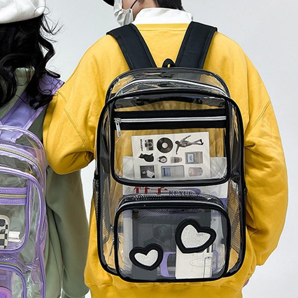 Zaino Trasparente In PVC Per Donna E Uomo - Capiente E Resistente Per Scuola, Viaggi E Lavoro - 6