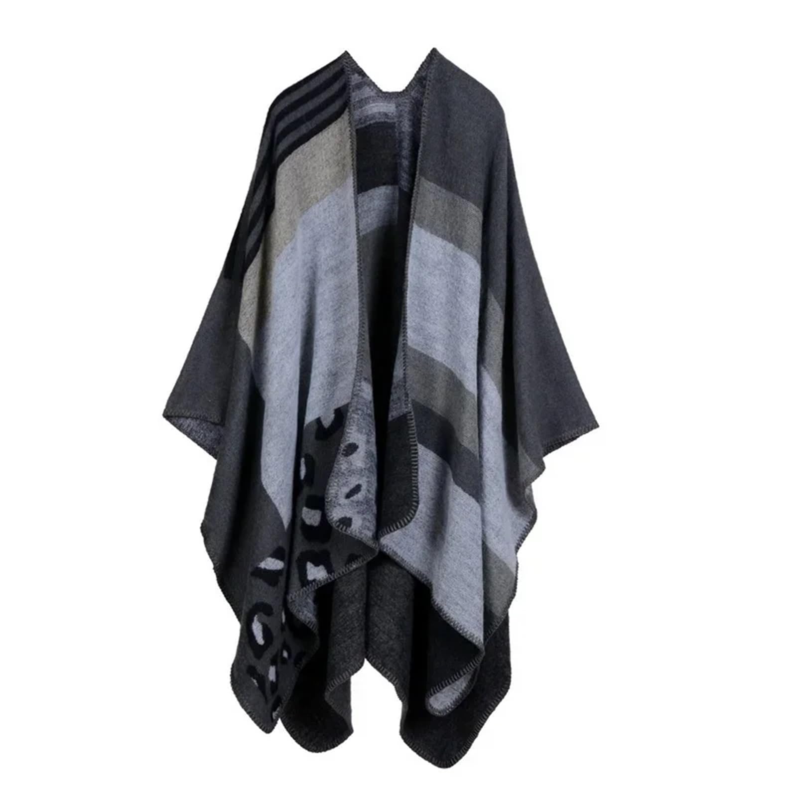 Poncho e Mantelle Invernali alla Moda, Sciarpe in Imitazione Cashmere da Donna, Scialli Caldi, Poncho per Felpa