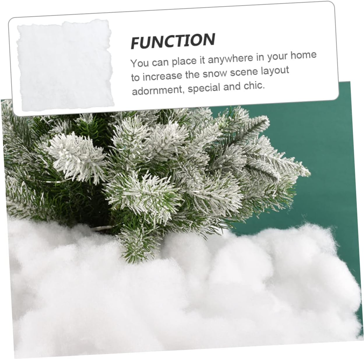 Cabilock Christmas Snow Blanket Thickened Artificial Snow for Holiday Decorations Christmas Village Display Prop Lightweight Fluffy Snow Decor for Crafts and
