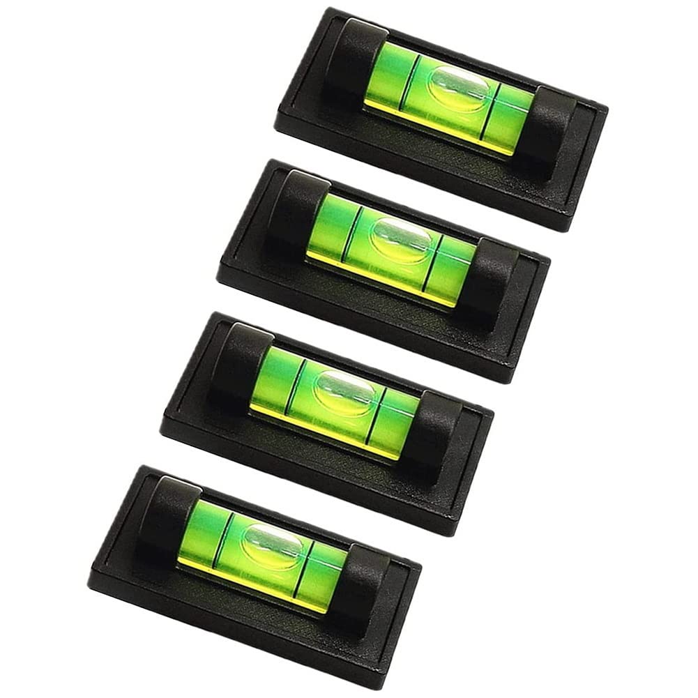 Bpqiang 4Pcs Magnetic For Leveling Phonograph,Camera, Tripod, Machines, Spirit Level Measuring Tools (Magnetic)