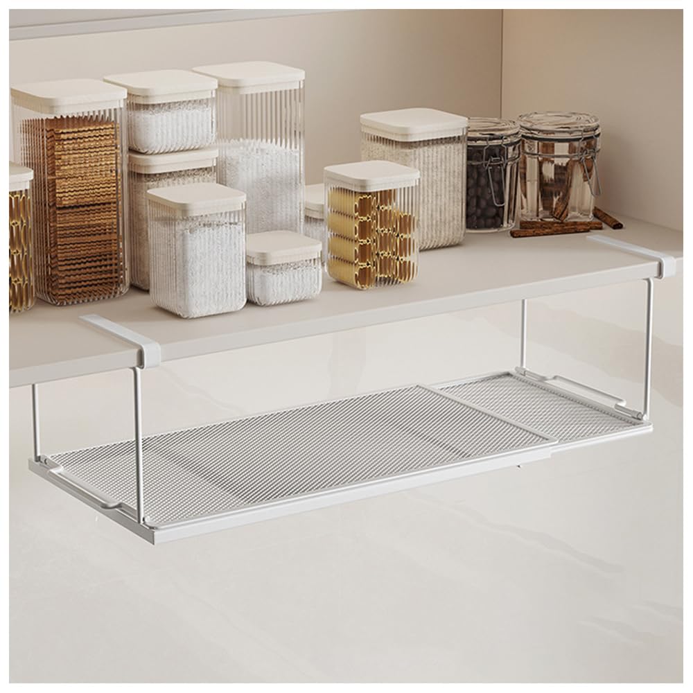 Navaris Set 4 Cestini Portaoggetti Da Appendere – Mensole Sospese In Metallo Con Ganci Adesivi E A S, Per Cucina, Bagno, Senza Foratura - 3