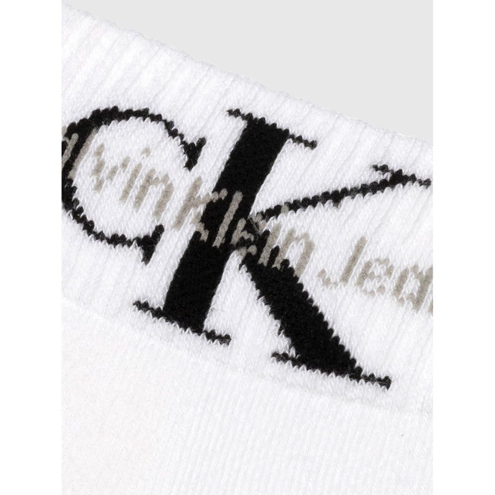 Calvin Klein Socks Męska ćwiartka 2P Monogram, biały, 40-42