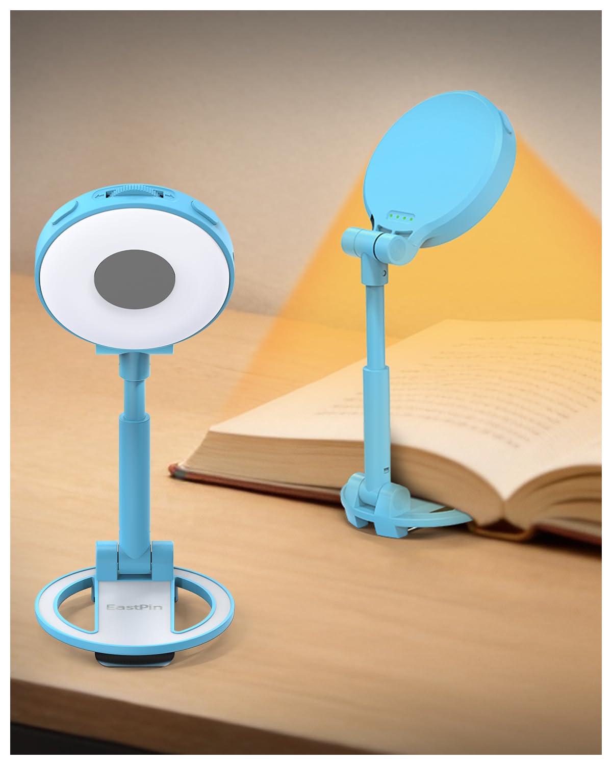 Reading Lights for Books in Bed:18 LED Rechargeable Clip-on Book Light with Timer & Memory Eye Caring 3 Color Temperature Stepless Dimming Portable Night Lamp Gifts for Women Kids Book Lovers — view 11
