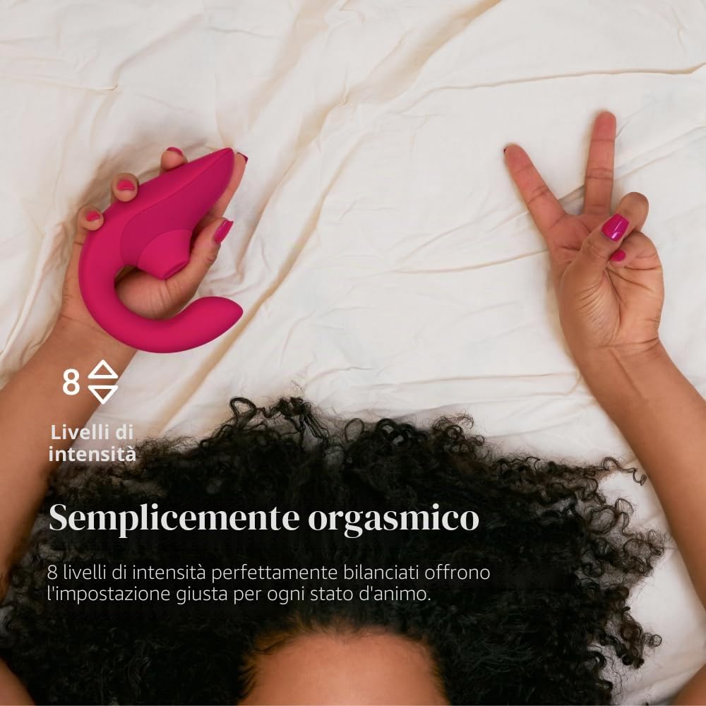 Womanizer Blend Vibratore Rabbit Stimolatore Doppio, Stimolazione Clitoridea Pleasure Air, Vibrazione per il Punto G e Risucchio del Clitoride, Sex Toy per Donne, Impermeabile e Ricaricabile - Magenta