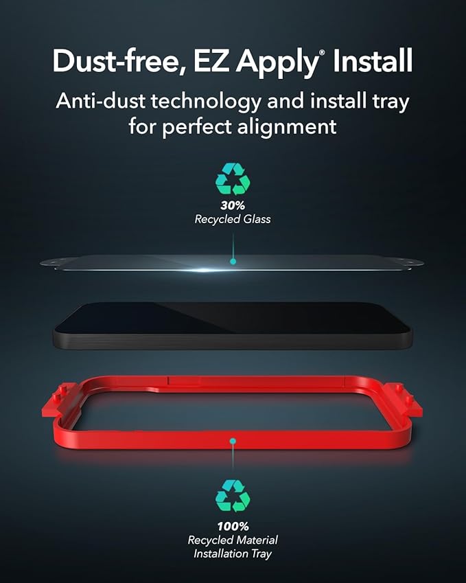 ZAGG Glass XTR3 Samsung Galaxy Z Flip7 FE/ Flip6 Screen Protector (Front Screen Only) - Most Technologically-Advanced, Recycled Glass, Blue Light Filter, Anti-Reflective, Easy Installation