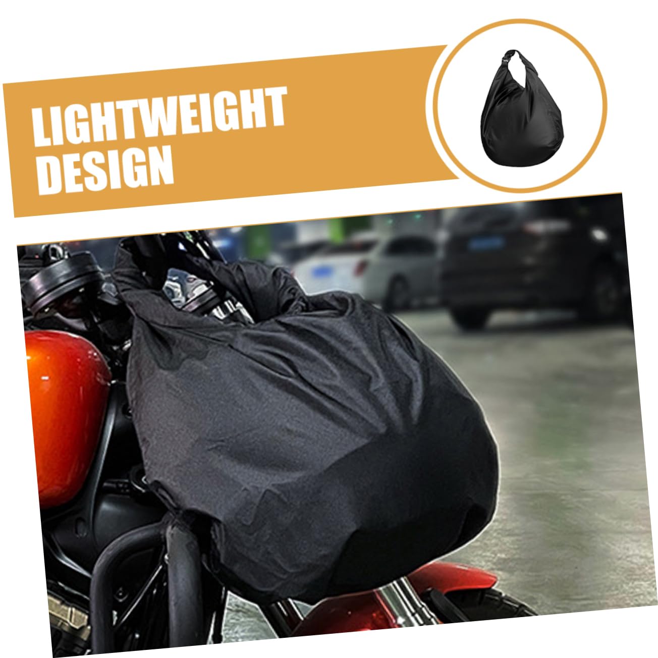 Cabilock Bolsa Portátil para Casco de Motocicleta de Gran Capacidad Negra