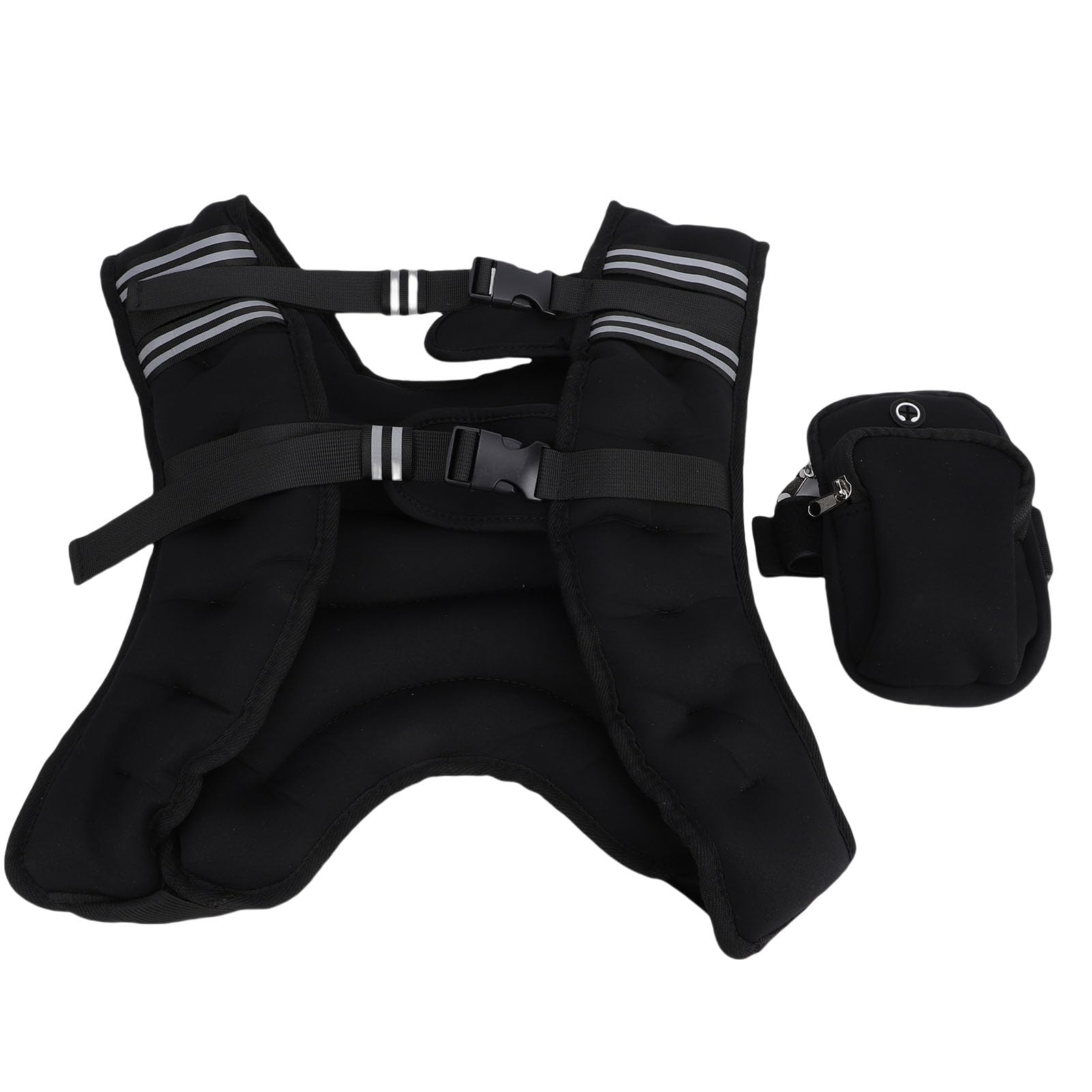 Diydeg Running Weight Vest Adjustable Buckle Weighted Vest with Shoulder Straps Iron Sand Filling for Workout and Strength