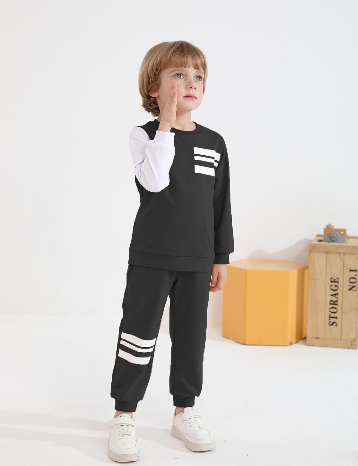 Boys Clothes Long Sleeve Sweatshirt and Pants 2PCS Sweatsuits Winter Boys Outfits 2-8 Years