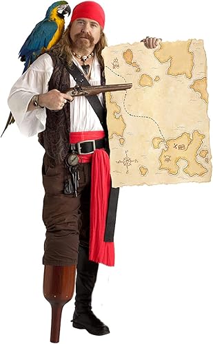 Miniatura 6 de Ibeauti Disfraz de pirata, bandana, bufanda, parche para ojos, aretes de Halloween, disfraz de pirata, conjunto de accesorios para hombres y mujeres