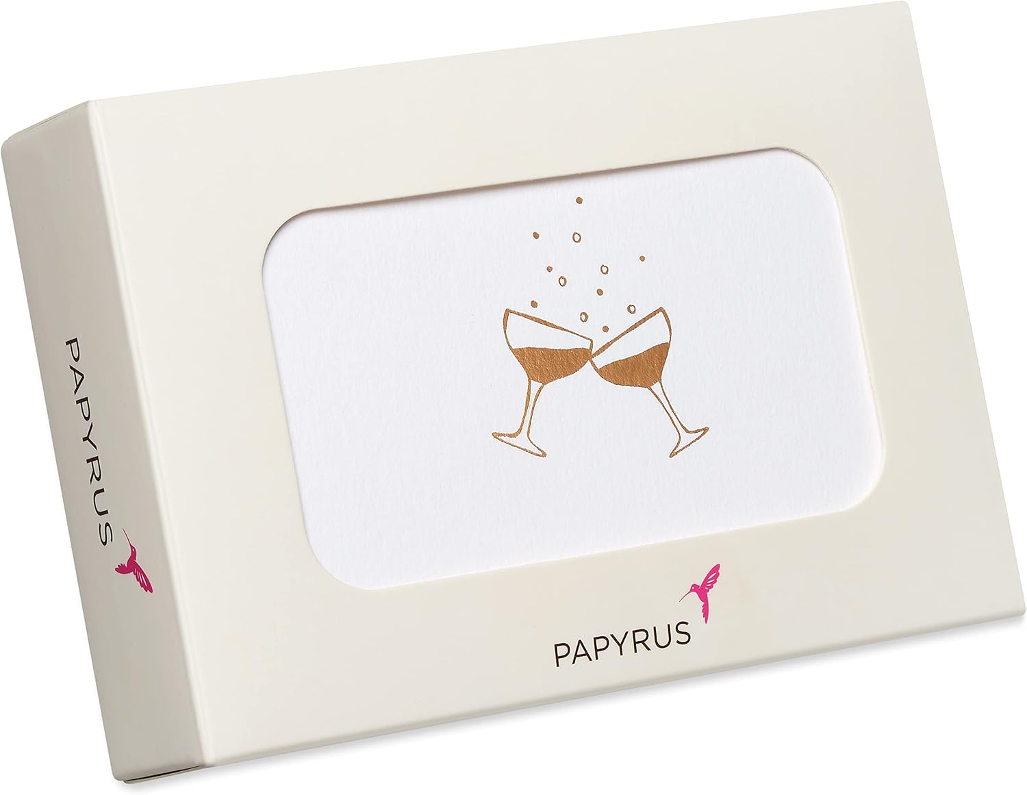 Papyrus Blank Cards with Envelopes, Champagne Glasses (16-Count)