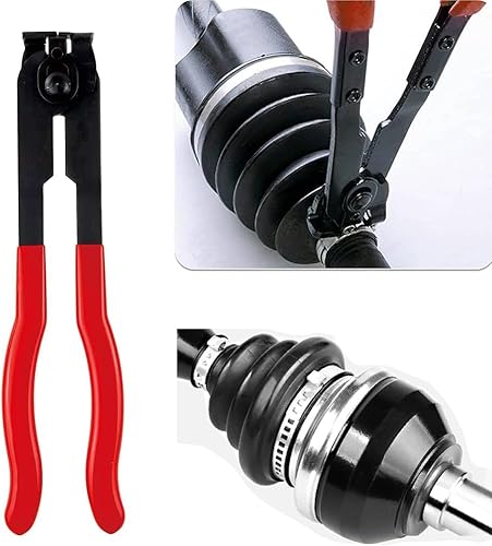 Miniatura 5 de 22 alicates de abrazadera de arranque de junta CV con 2 tipos de abrazaderas de arranque CV, alicates de amarre para botas de oreja, kit de