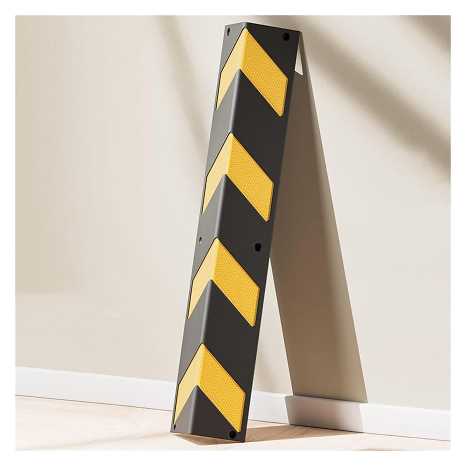 Protectores de Pared para Garaje, Protector de Esquina de Goma para Paredes de Garaje, 80 cm de Grosor, 0,8 cm de Ancho, Protector de Columna, Protector de Borde de Seguridad Reflectante par