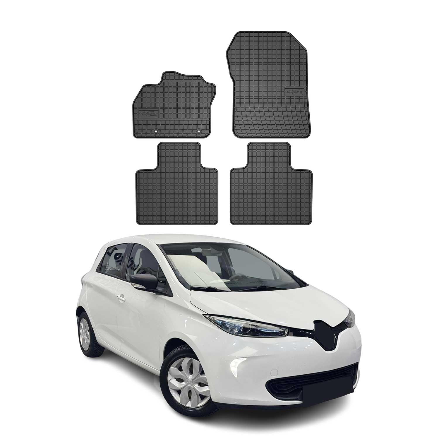 OMAC Fußmatten für Renault Zoe 2012-2019 Gummi 4tlg Schwarz