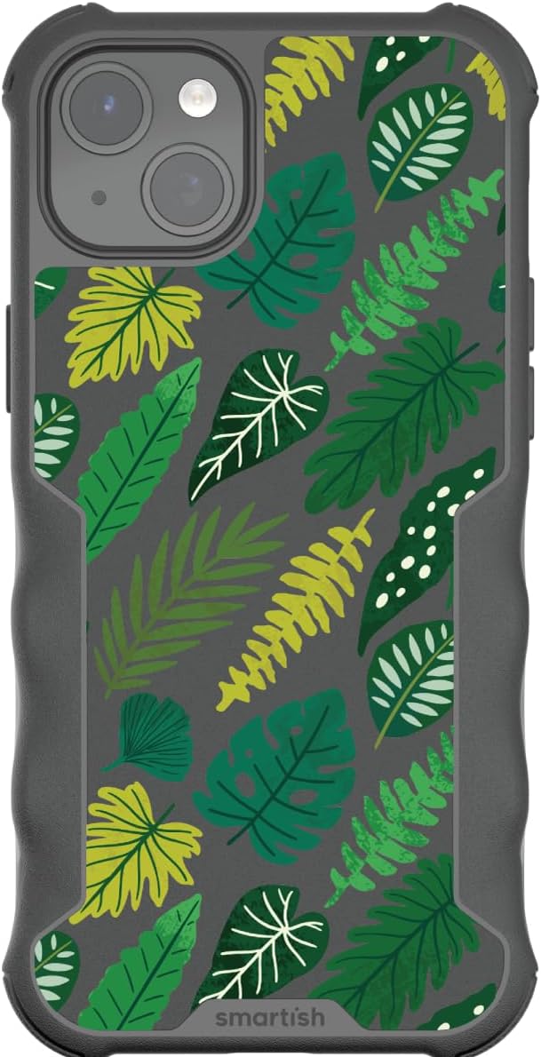 Smartish - Leaf Me Alone - iPhone 15 Plus MagSafe Armor Case - Gripzilla [Rugged & Tough] Heavy Duty Armor Case - Fits iPhone 15 Plus