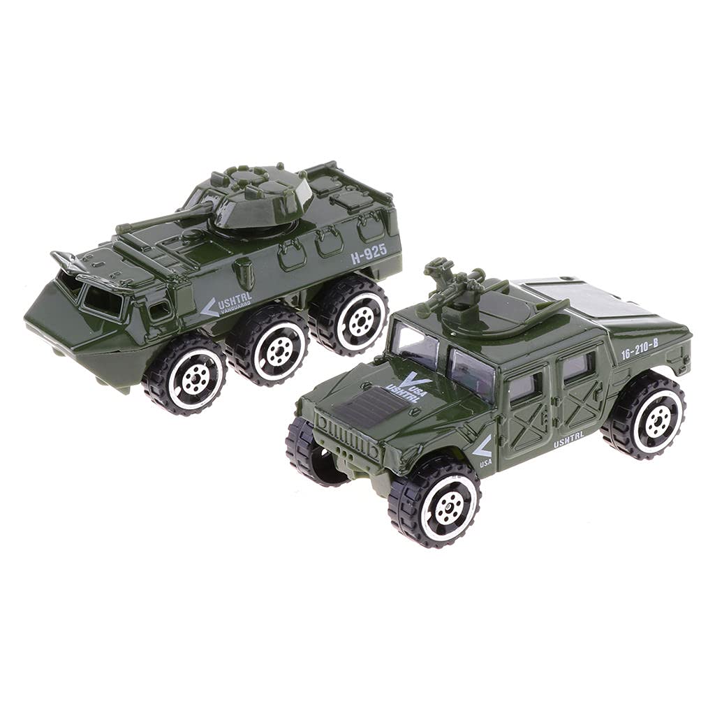 Harilla 6 Armee Fahrzeug Spielzeug Set 1:87 Diecast Legierung Militär Modellauto Spielset Hubschrauber Tankwagen für Panzerwagen