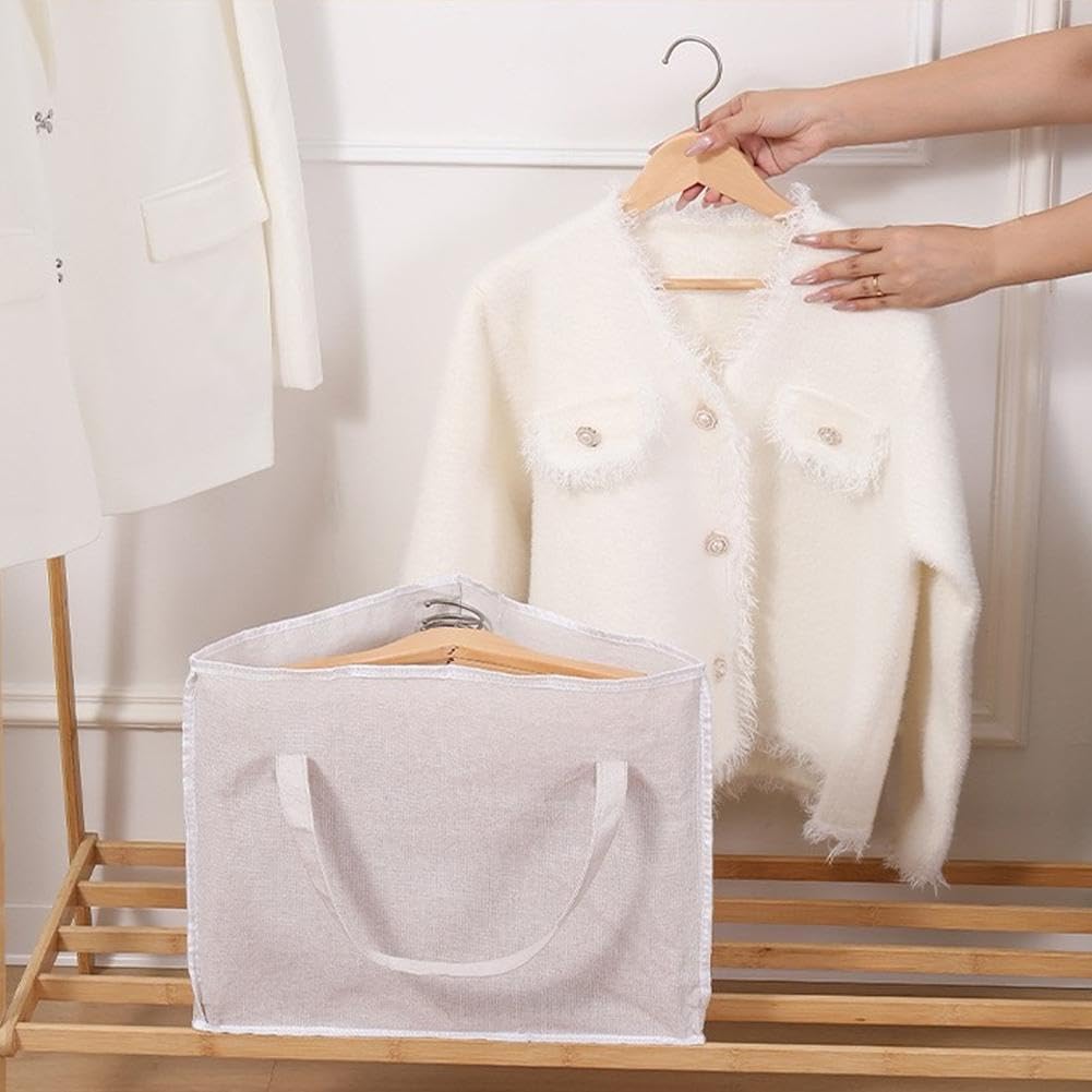 Kleiderbügel-Aufbewahrungsbox, dreieckige Aufbewahrungstasche mit Griff, Kleiderbügel-Organizer, Halter für platzsparend, wasserdicht, tragbar, für Schrank, Ordner, Waschküche, Kleiderschrank
