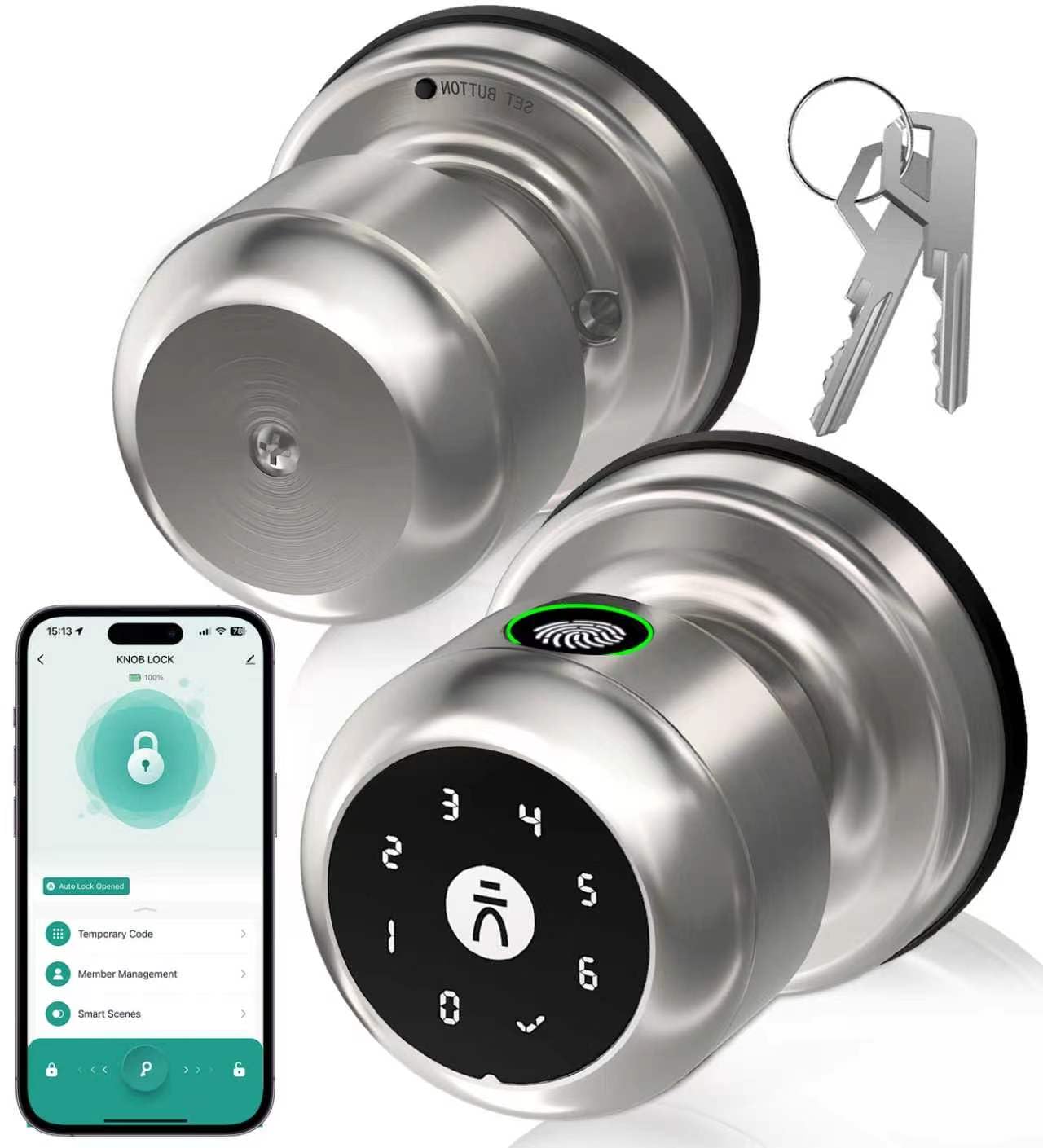 KLLOQUE Fingerprint Door Lock - door hardware and locks | Mubboo