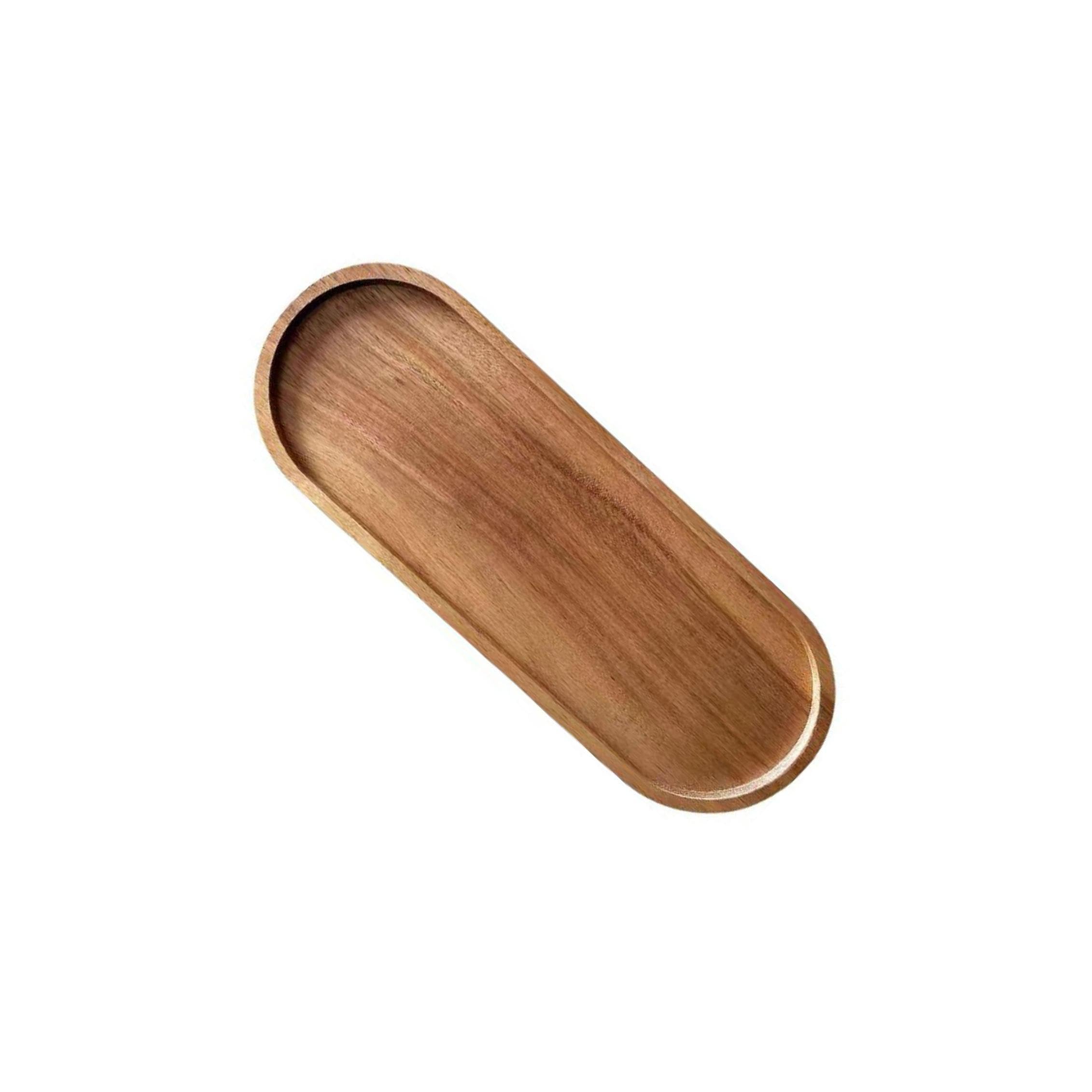 POXZSFX Wood Serving Tray Appetizers Tray Ottoman Decorative Food Breakfast In Bed Serving Solutions Stylish Decor Decorative Food Organizer Kitchen, oval, 29x10.5cm