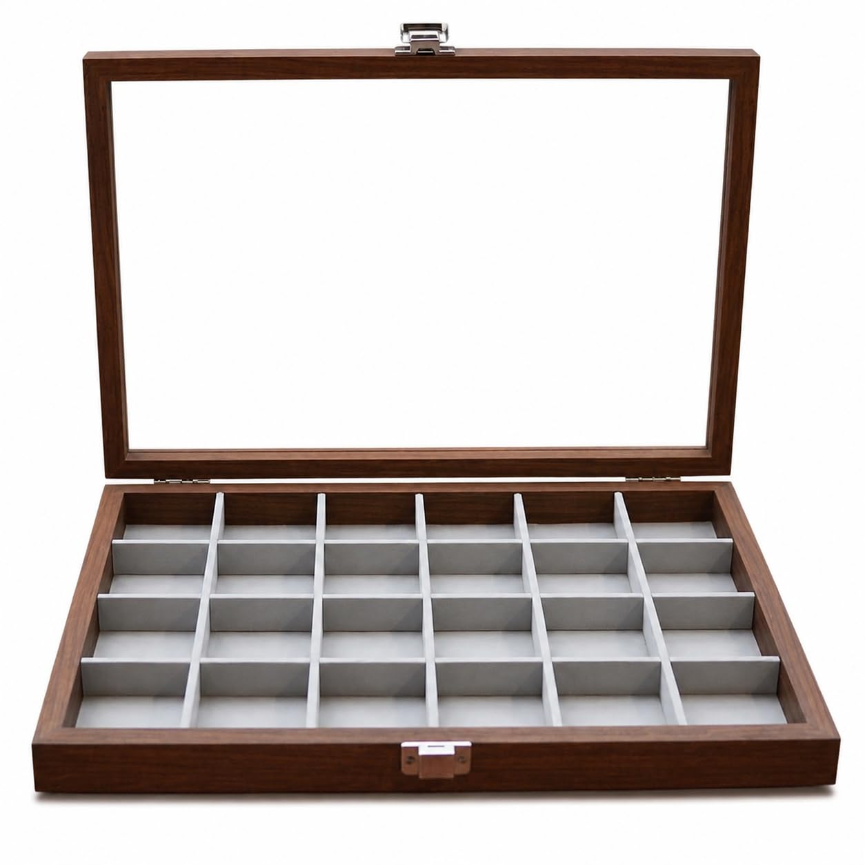 Cofanetto Portagioie in Legno, Organizer Gioielli con Scomparti, Scatola Porta Gioielli Antipolvere per Donna, Vintage, Ventiquattro scomparti