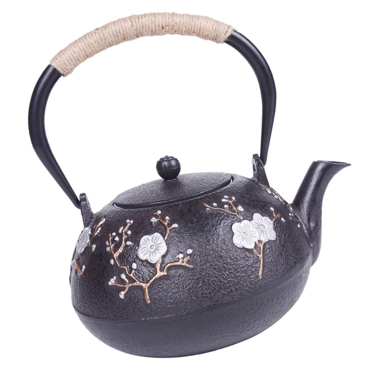 PRETYZOOM Tetera de Hierro Fundido Tetsubin Pequeña 800 Ml Hierro Fundido Resistente Infusor Integrado para Té Hojas Sueltas Hogar y Oficina Diseño Retro para Salón de Té