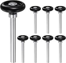 sourcing map 8 rodillos de nailon negro de 1.8 pulgadas para riel de garaje de 2 pulgadas, ruedas silenciosas de 4.25 pulgadas de largo, diseño sin rodamientos, color negro
