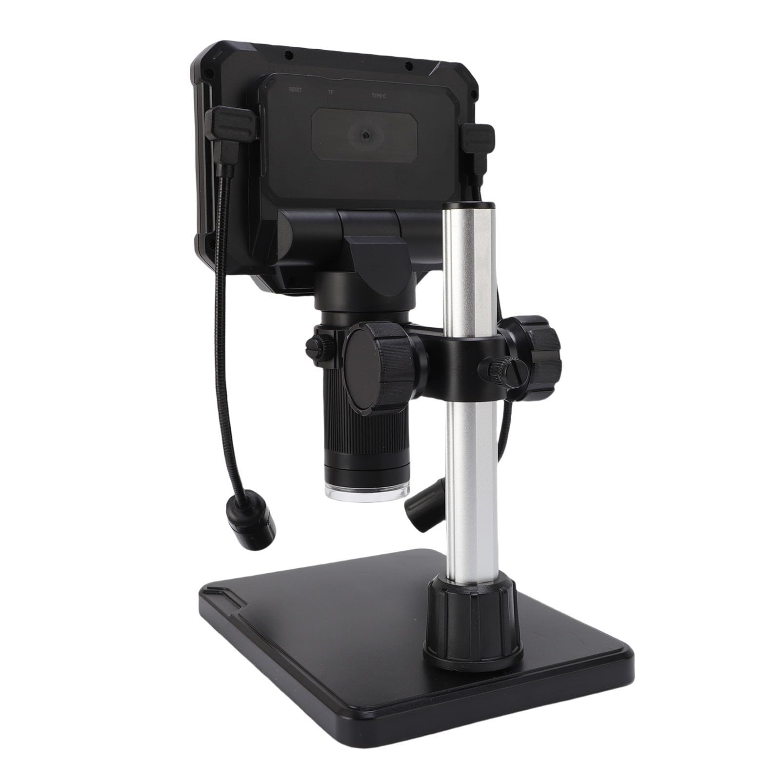 Naroote 4,3-Zoll-LCD-Digitalmikroskop, 720P 1MP 1080P-Kamera mit 8 Einstellbaren LEDs und 2 Seitenlampen, Ideal für die Inspektion von Leiterplatten, Schmuck, Briefmarken, Uhren und PC-Ansicht