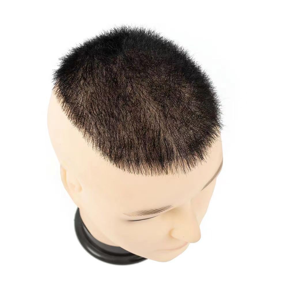 PU Thin Skin Small Transparent Hair Patch For Men Black Human Hair Lightweight, Invisible Comfort - Perfect for Party & Casual Wear (9x6 Inch)-image-25