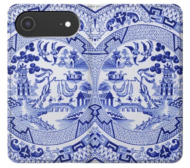 Housse cuir iPhone Air Willow Pattern graphique flip