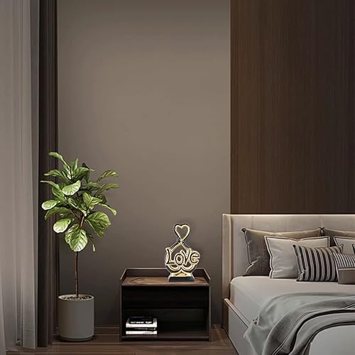 Miniatura 7 de YUNSHID Escultura moderna de corazón, decoración de oro negro con amor de letra, escultura de boda, para ella, detalles de decoración del hogar para