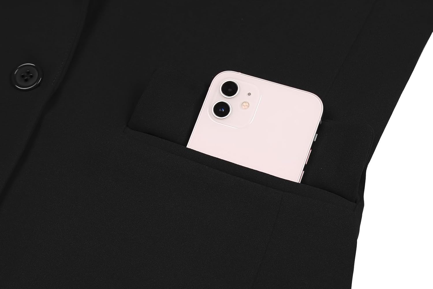 Blazers for Women Business Casual Long Sleeve One Button Jacket Suits with Pockets Formal Events Work Office(Black XL) - Image 6