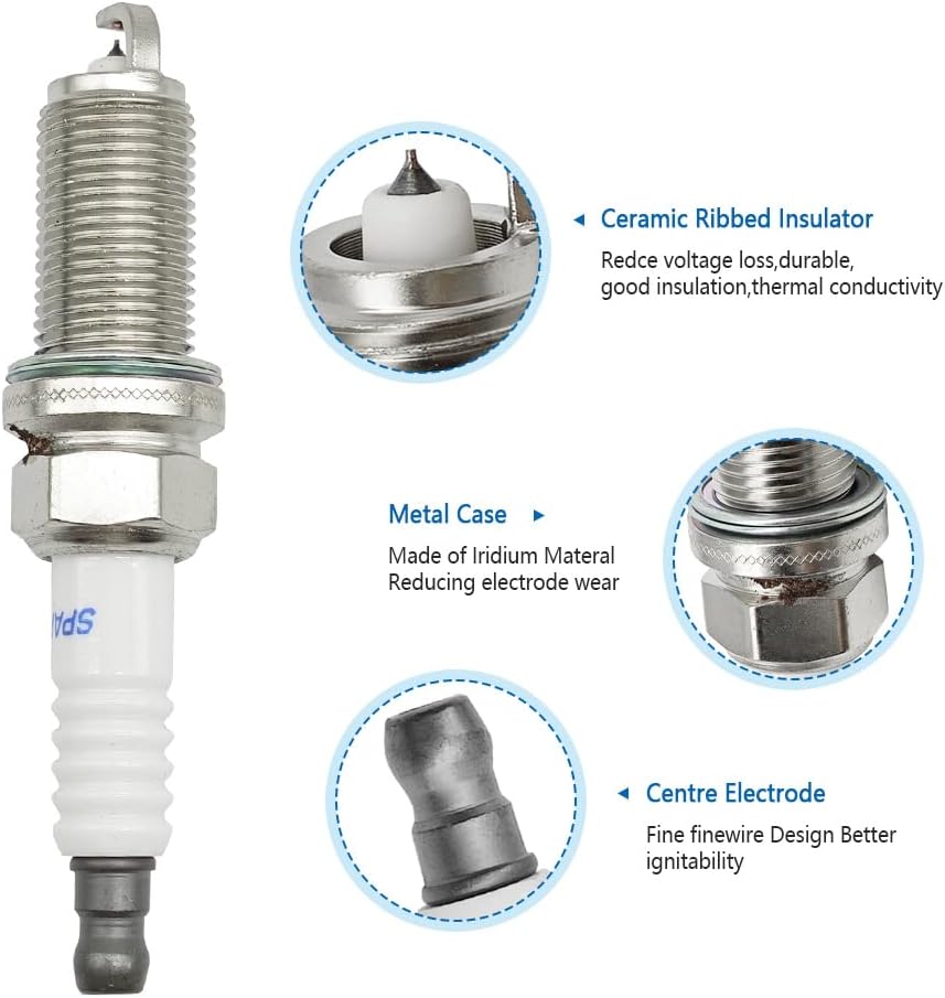 Iridium Spark Plug Fit for Mercury Verado L6 200-400 HP Outboard Engines 400R Boat Replace ILFR6G-E 4212 6pcs