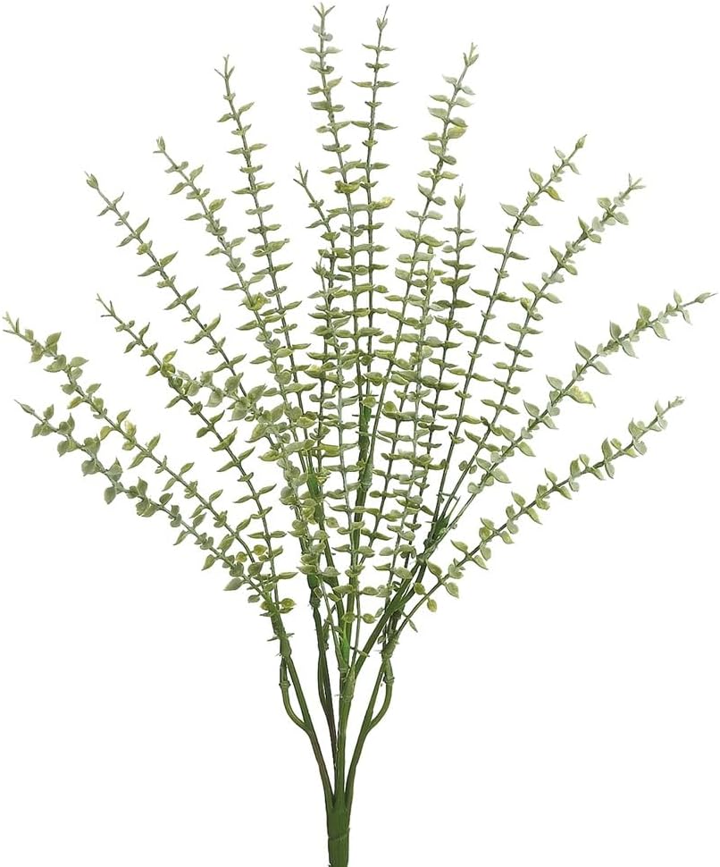 Arcadia Silk Plantation 21" Soft PE Mini Eucalyptus Bush x7 Green Gray (Pack of 24)