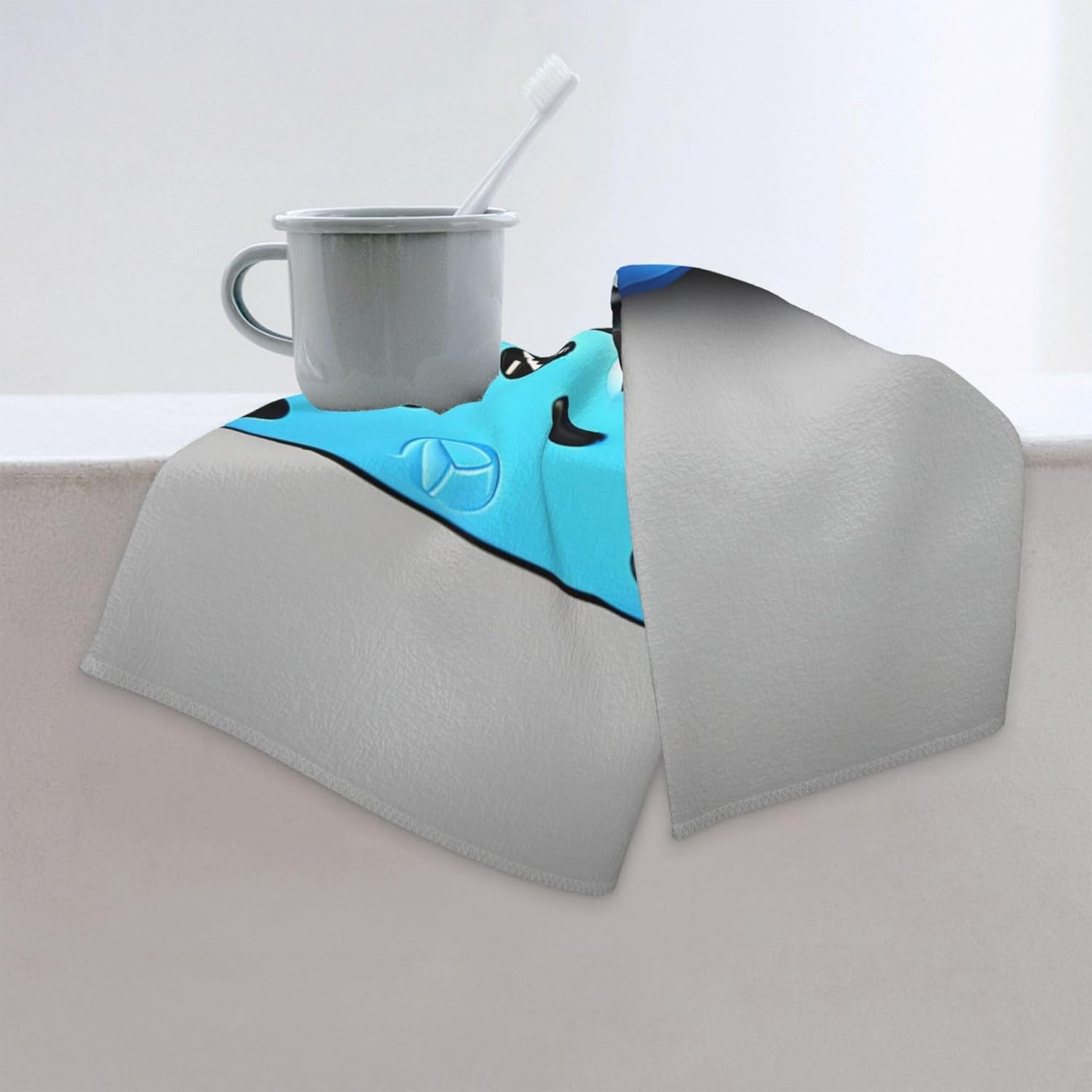 Blue Game Controller Print Hand Towels for Kitchen, Decorative Bathroom Towels Decor Farmhouse Cute for Men Women Gifts