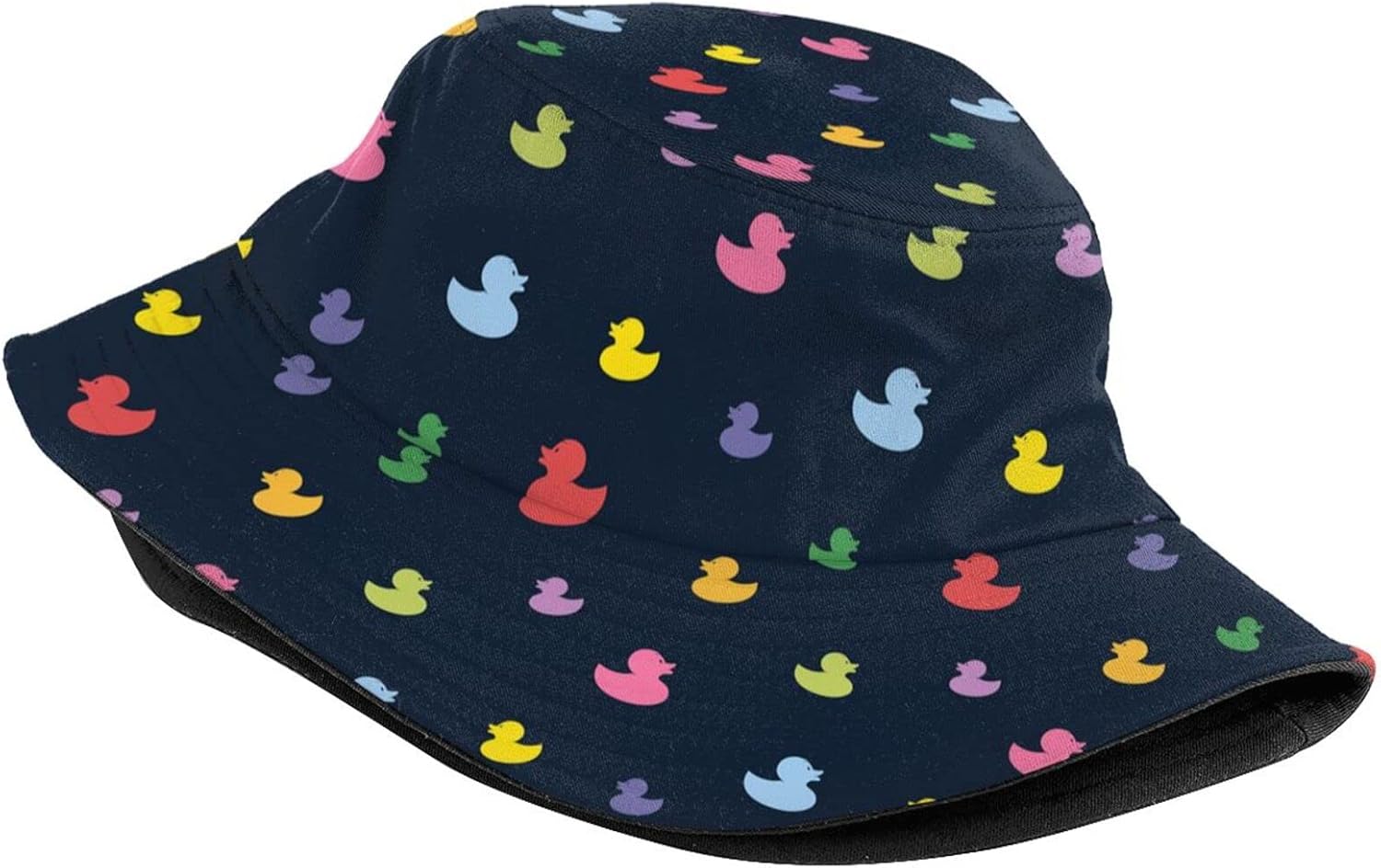 Funny Duck Bucket Hat Fisherman Hat Beach Travel Sun Hat Outdoor Cap for Unisex Men Women - Image 2