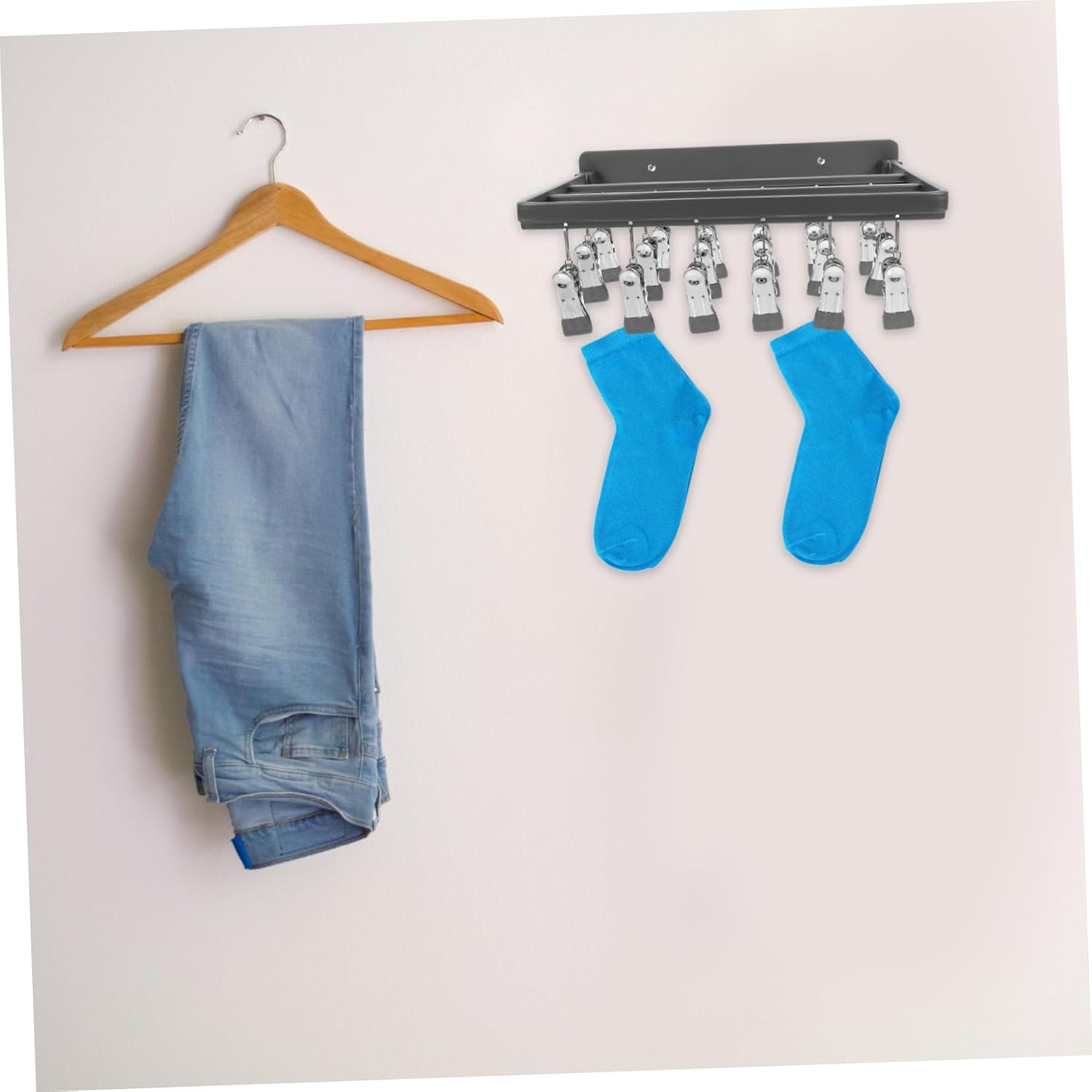 Multifunctional Drying -Mounted Socks Underwear Hanger Laundry Organization Space-Saving Clip Design