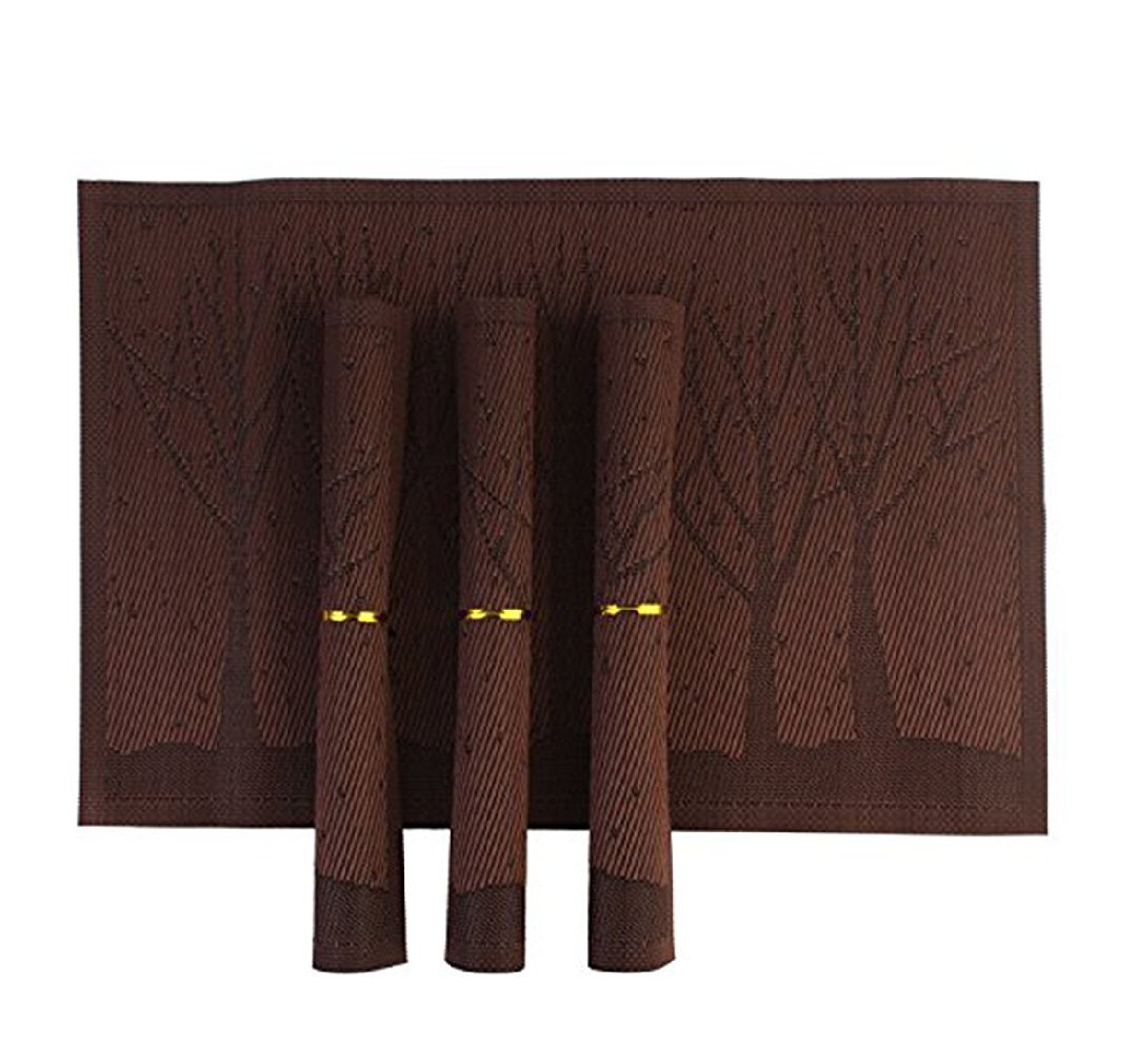 Eco Hometown™ Double Sided PVC Dining Table Kitchen Placemats, 45 x 30 cm, 4 Pieces