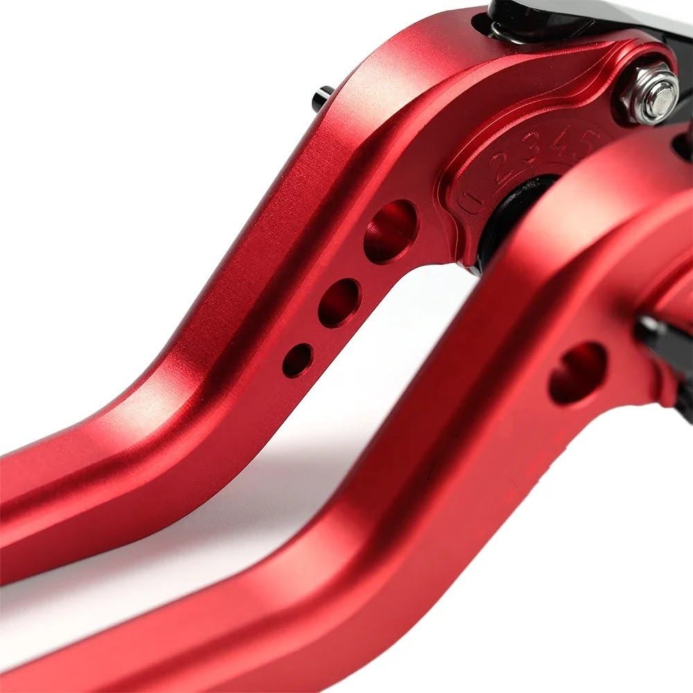 Für Y&amaha MT125 MT-125 YZF-R125 YZF R125 MT 125 XSR125 2016-2024 Kurzer Griff Einstellbarer Bremshebel Kupplungshebel Handhebel Motorrad Brems Kupplung Shebel(Schwarz)