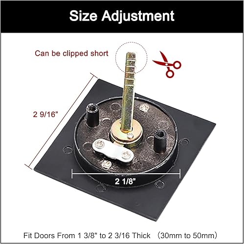Miniatura 5 de Cerradura de puerta de bolsillo con llave, accesorios de puerta de privacidad adecuados para baño, dormitorio, etc. Empotrada de 2 lados, fondo de 2