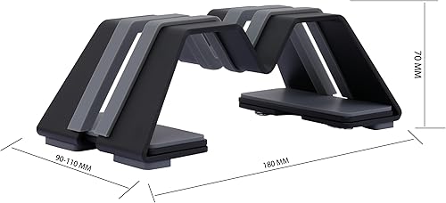 Miniatura 5 de Soporte vertical ajustable para laptop, aluminio, ajuste universal para todas las computadoras portátiles (0.394-1.181 in de grosor), diseño de