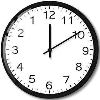 Timethink Modern Design Run Backwards Quiet Sweep Clock with Metal Frame, Battery Operated Anticlockwise Reverse Anti Wall Clock Timepieces Run Counter Aluminum Frame Wall Watch for Home Living Room