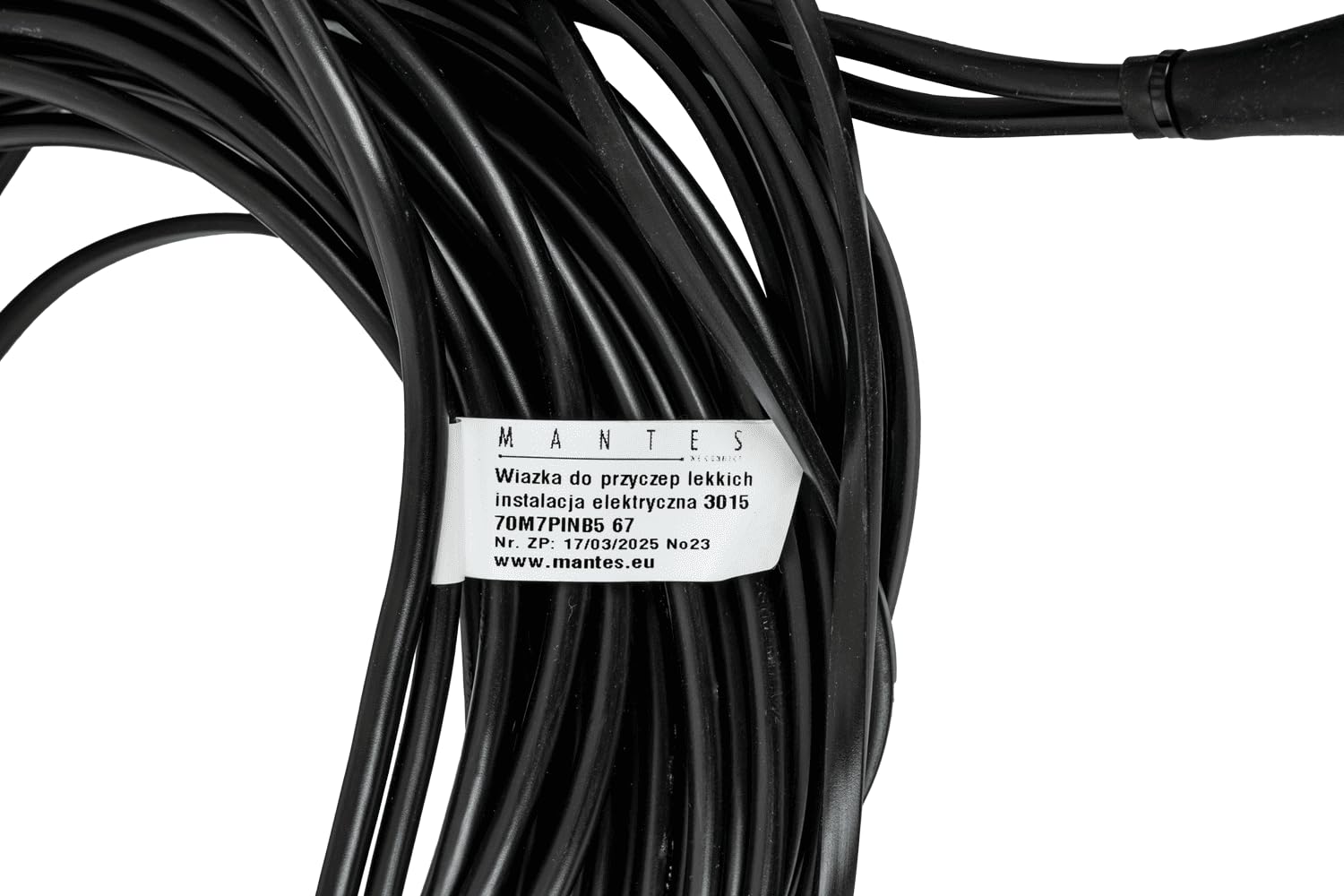 MANTES Anhänger Elektroinstallation 7m Kabelbaum 7 PIN Stecker Bajonett 2x 5 PIN 0,5mm² 12V für PKW Anhänger Positionslicht Bremslicht Blinker Nebelscheinwerfer