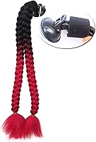 Vista 1 de Casco de coleta de motocicleta, casco de bicicleta, trenzas de pelo utilizado para cualquier casco/diseño reutilizable de 24 pulgadas, 2 piezas