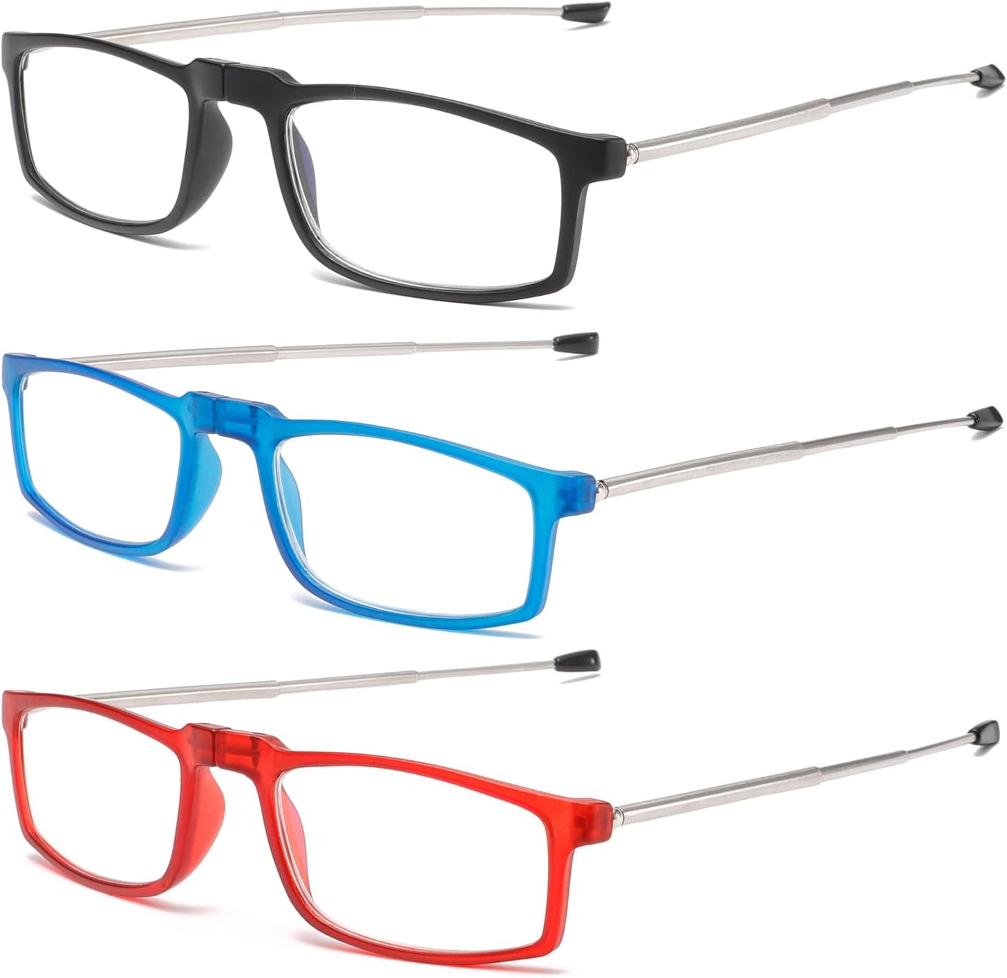 Folding Reading Glasses for Women Men, Blue Light Easy Carry Readers with Ultra-light Pocket Keychain Bags - Image 2