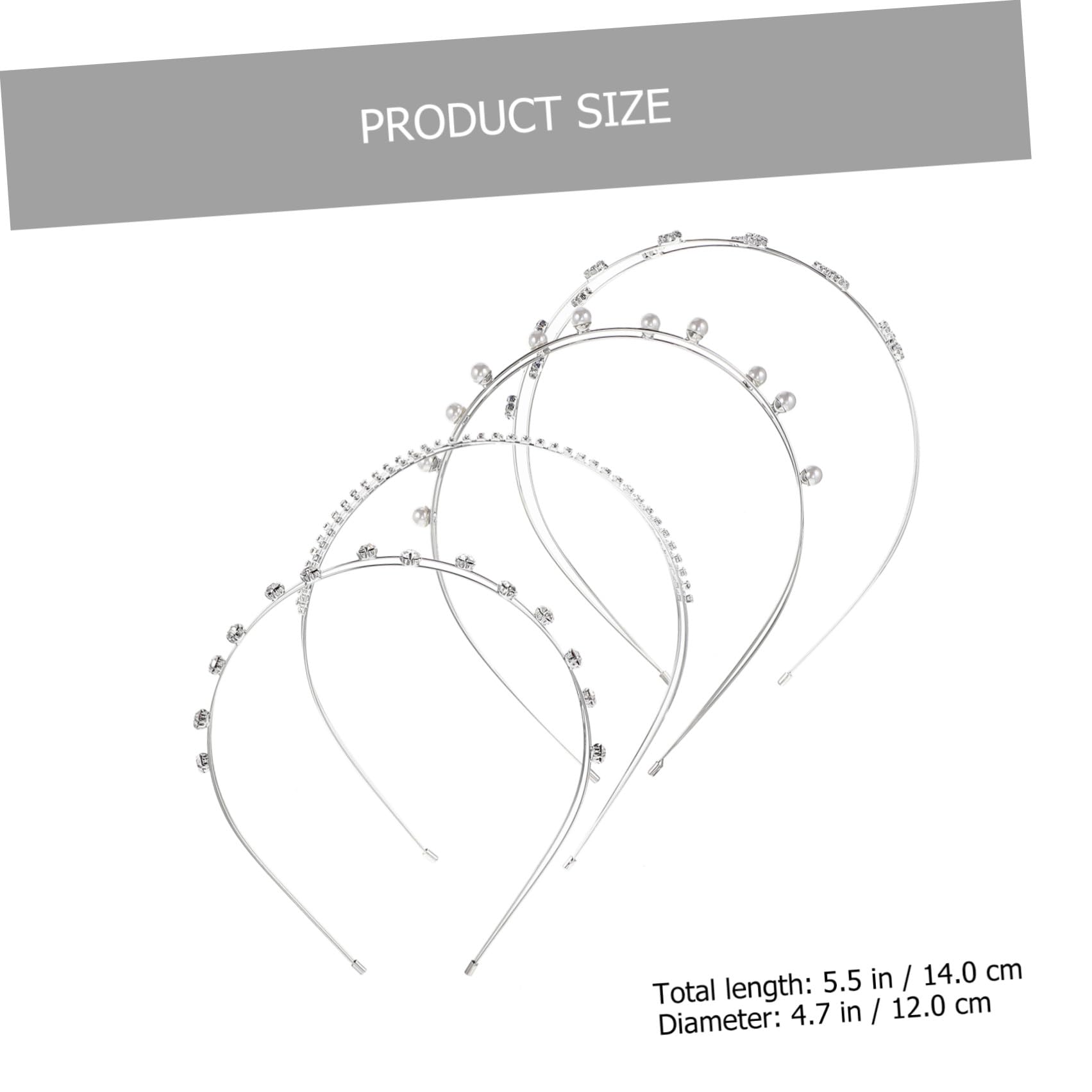 FOMIYES 20piezas Diadema De Perlas y Rhinestones Para Mujeres Accesorios De Novia y Dama De Honor Elegante Diseño Para Bodas y Adorno De Cabello Decorativo
